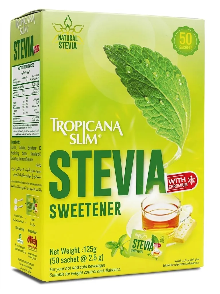TROPICANA SLIM STEVIA CHROMIUM 125G 50S
