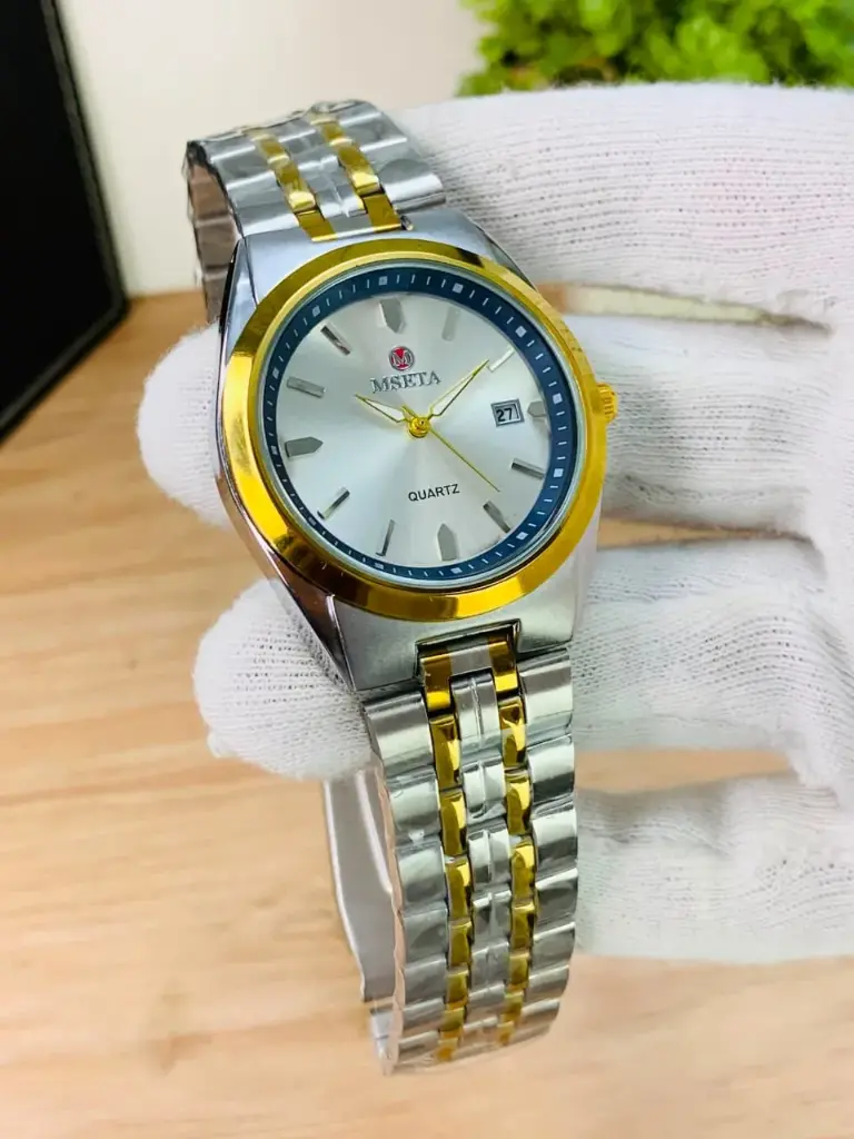 MSETA Quartz Classic Watch (Silver & Blue Chapter Ring)