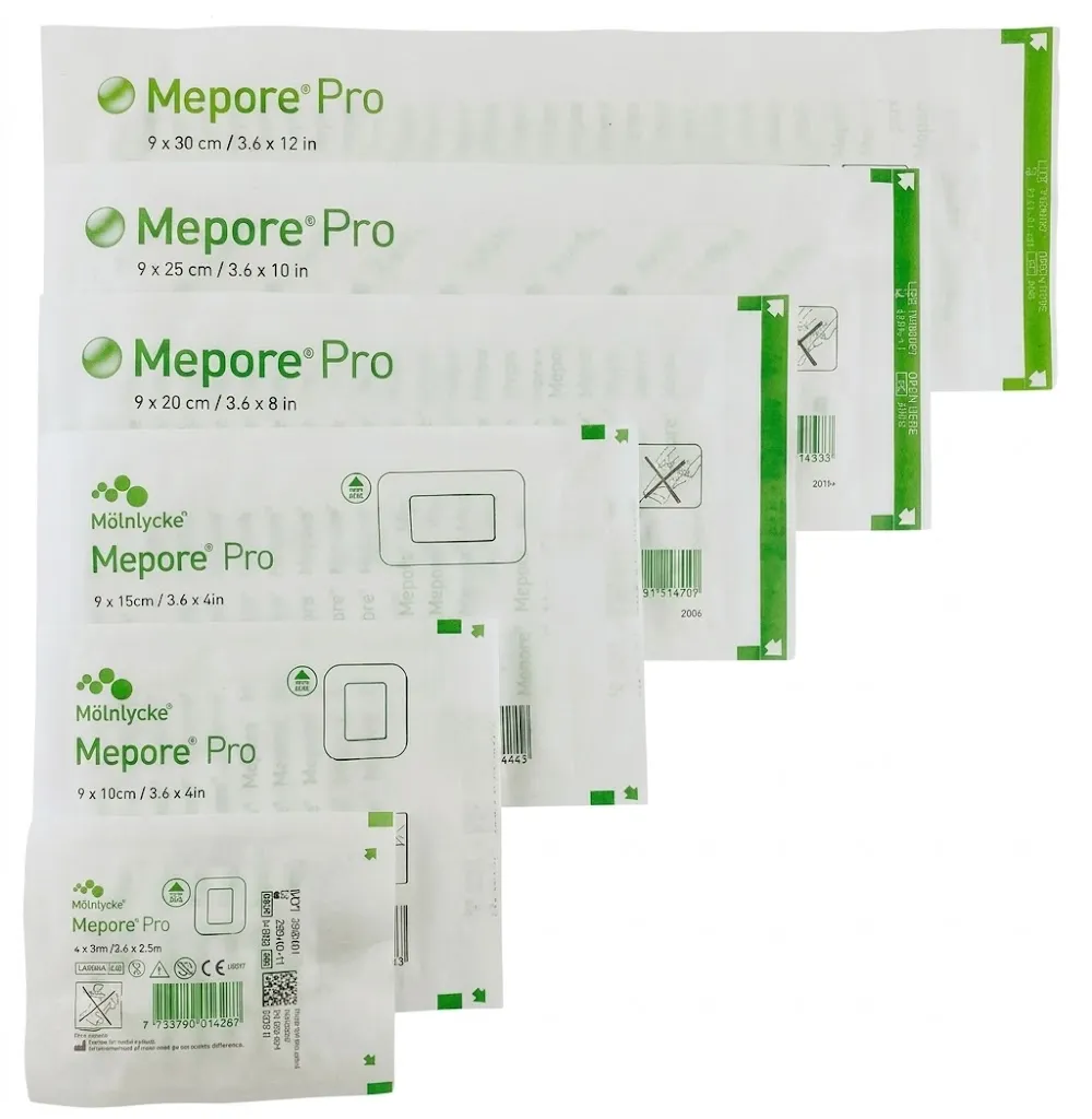 MEPORE DRESSING 1S 6X7,8X10,8X15,9X10,9X20,9X25,9X30.
