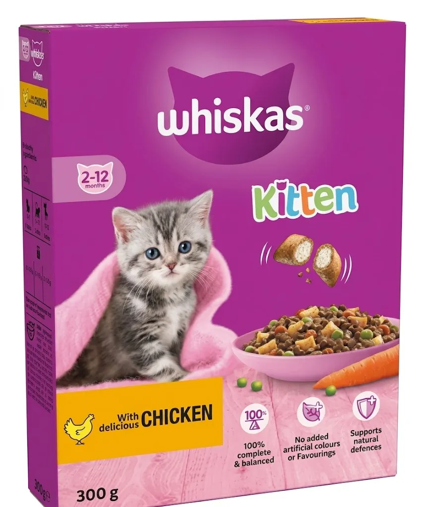 WHISKAS KITTEN CHICKEN CAT FOOD 300G