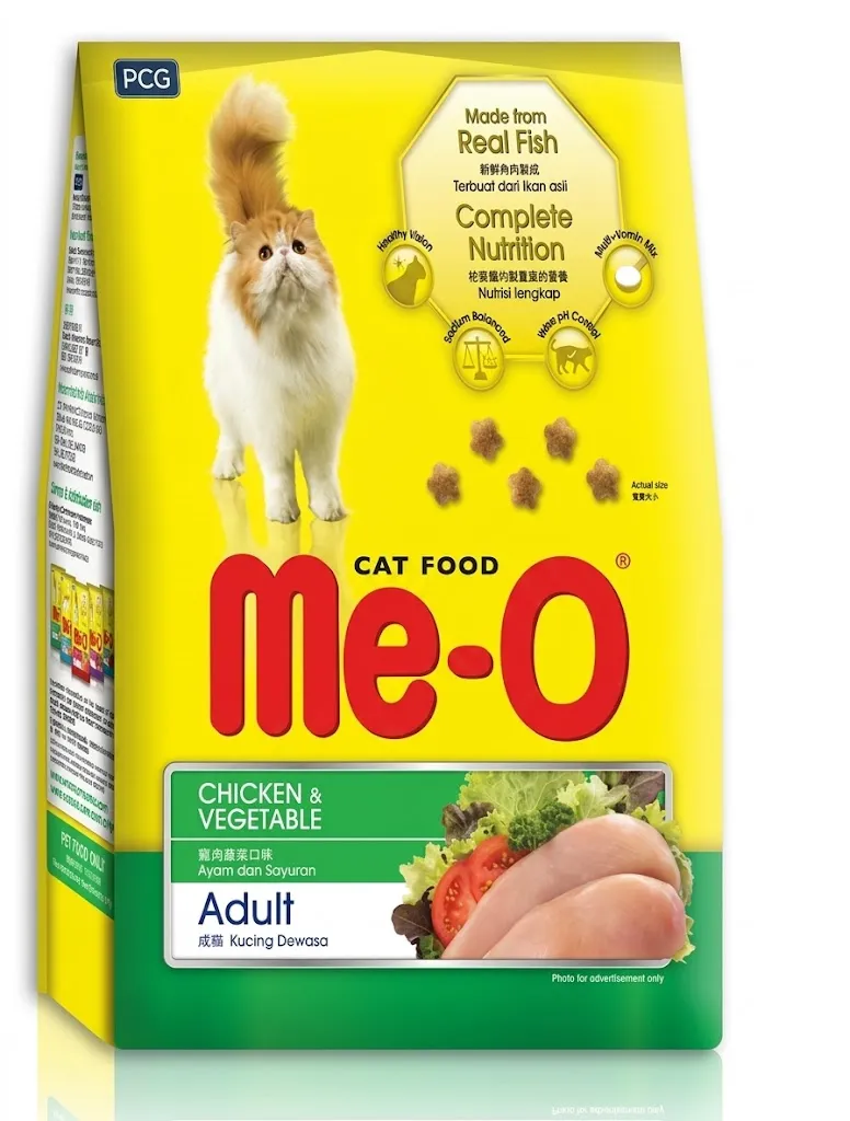 Me-O Cat Dry Food Adult Chicken And Vegetable Cat Food 450g