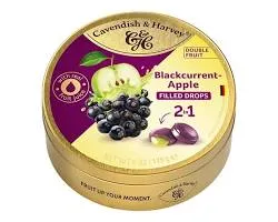 CAVENDISH & HARVEY BLACK CURRENT WITH APPLE DROPS TIN 175GM