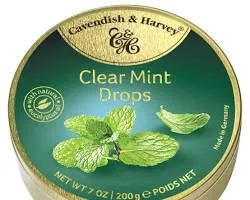 CAVENDISH & HARVEY CLEAR MINT DROPS TIN 200GM