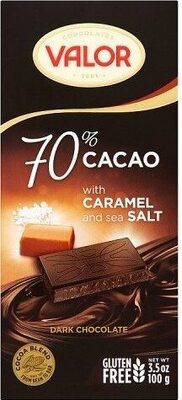 Chocolates 70% Cacao Dark Chocolate with Caramel and Sea Salt