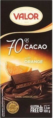 Chocolates 70% Cacao Dark Chocolate with Orange