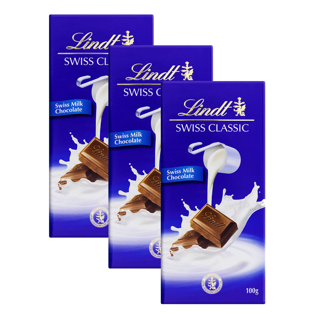 LINDT SWISS CLASSIC SWISS MILK CHOCOLATE 100G