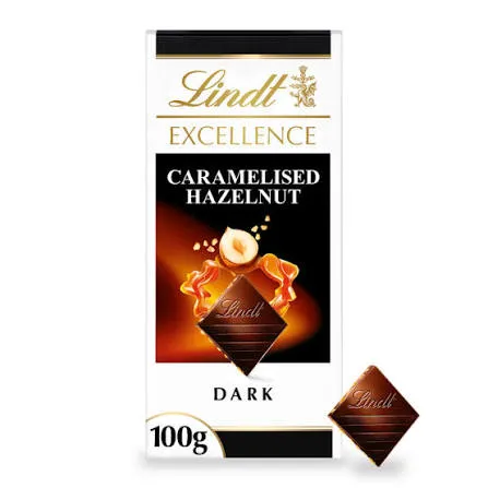 LINDT EXCELLENCE CARAMELISED HAZELNUT 100GM