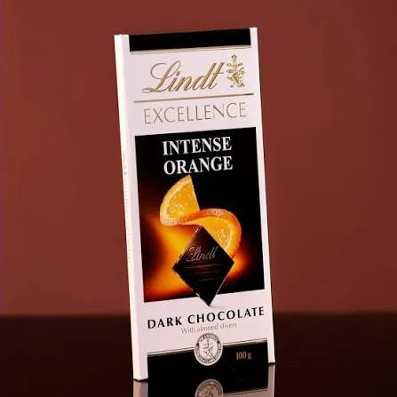 LINDT EXCELLENCE DARK ORANGE INTENSE 100GM