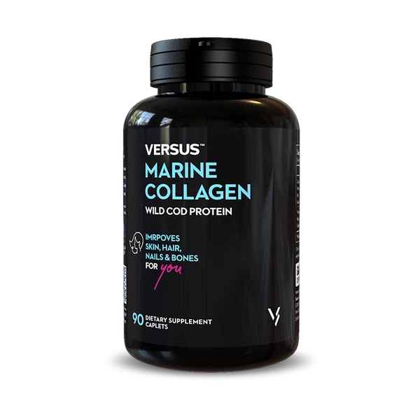 Marine Collagen Caplets 90 Collagen Tablets (1000mg) with Vitamin C (10mg) + Hyaluronic Acid (10mg)