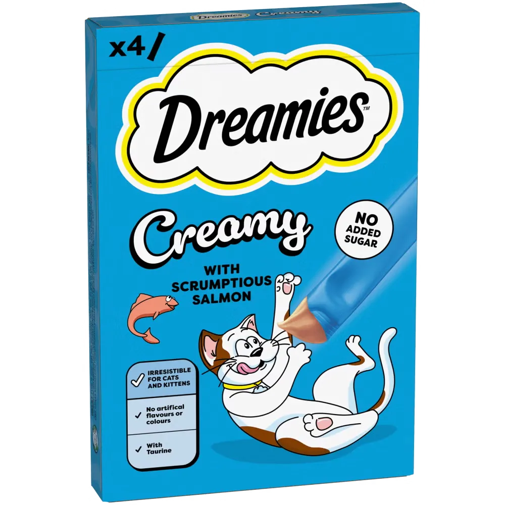 DREAMIES™ Creamy Snack Cat & Kitten Treat with Salmon Flavour 40g